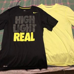 TWO Nike Dri-Fit Graphic Tee’s
